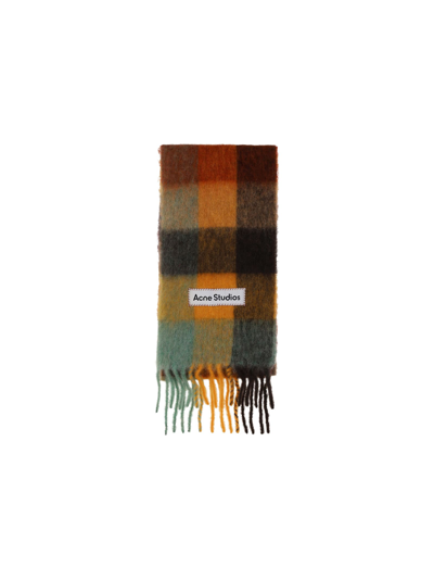 Shop Acne Studios Scarf In Chestnut Brown