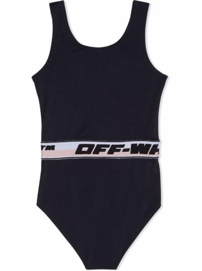 Shop Off-white Girls Black Polyester One-piece Suit
