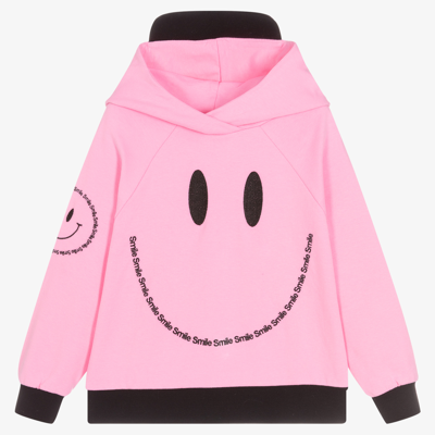 Shop Wauw Capow By Bangbang Girls Pink Smile Hoodie