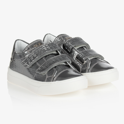 Shop Givenchy Girls Silver Velcro Trainers