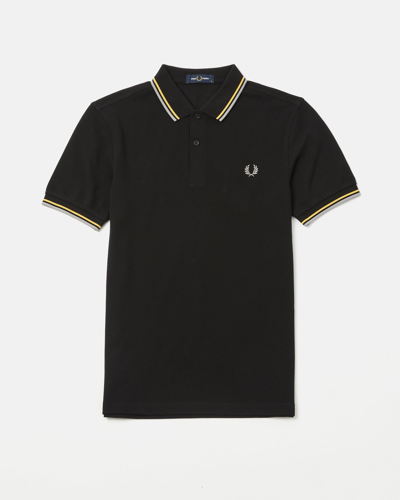 Fred Perry Twin Tipped Polo Shirt In Black | ModeSens