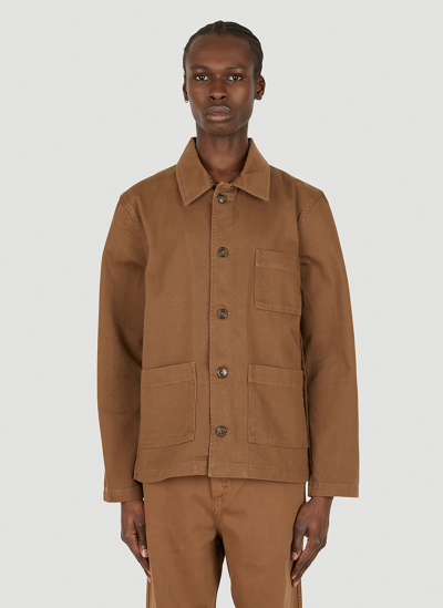 Shop Another Aspect Another Overshirt 0.1 Jacket In Brown