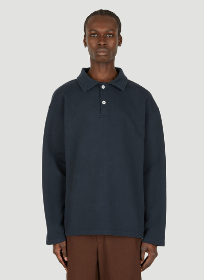 Shop Another Aspect Another 0.1 Polo Shirt In Navy