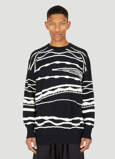 Shop Sulvam Bicolour Sweater In Black