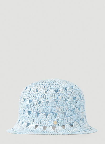 Shop Flapper Saveria Bucket Hat In Blue