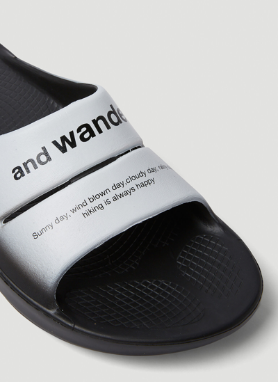 Shop And Wander X Oofos Ooahh Recovery Slides In Black