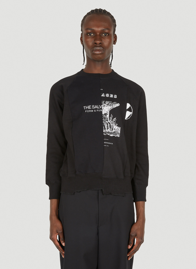 Shop The Salvages Constructed Of Different Shades Sweatshirt In Black