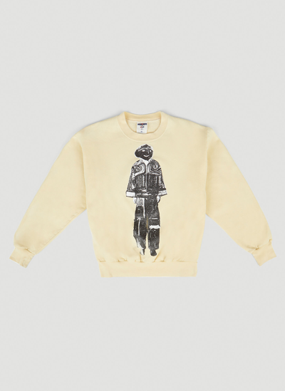 Shop Drx Farmaxy For Ln-cc Graphic Print Sweatshirt In Yellow