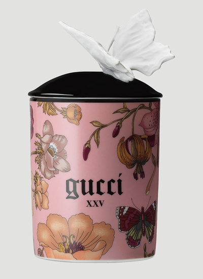 Shop Gucci Flora Butterfly Candle In Pink