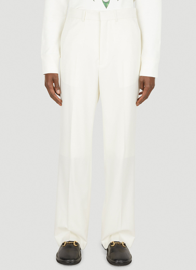 Shop Casablanca Tailored Wide Leg Pants In White