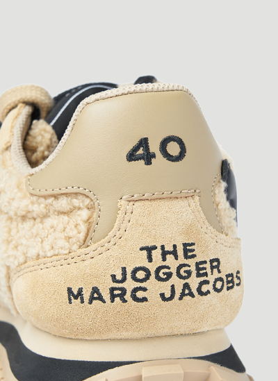 Shop Marc Jacobs Teddy Jogger Sneakers In Beige