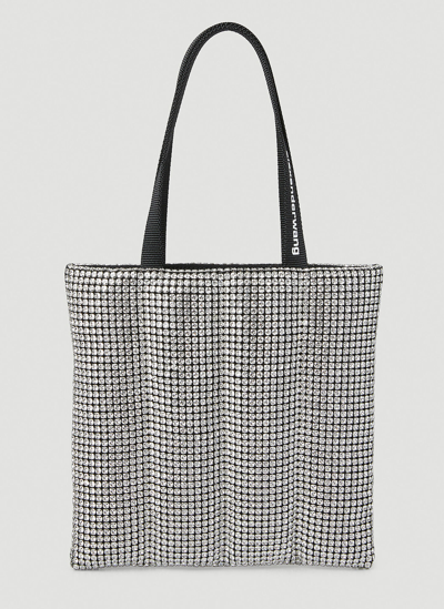 Shop Alexander Wang Heiress Quilted Tote Bag In Silver