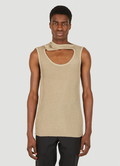 Shop Y/project Three Collar Tank Top In Gold