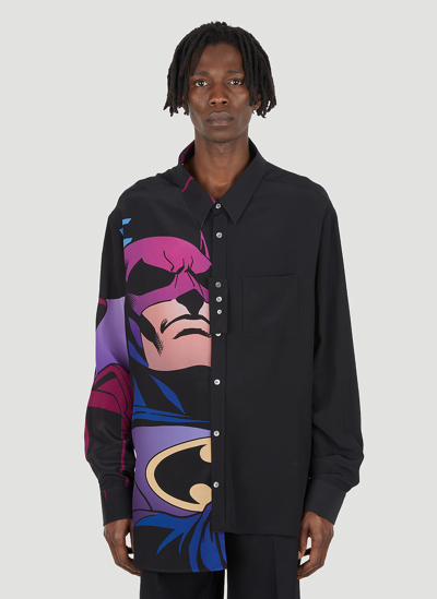 Shop Lanvin Batman Graphic Print Shirt In Black
