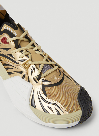 Shop Lanvin Flash-x Sneakers In Gold