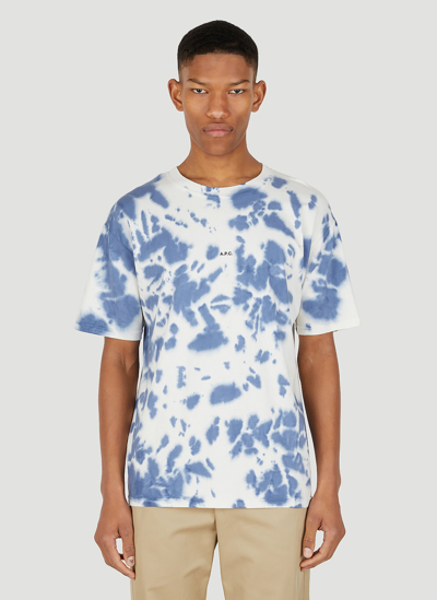 Shop Apc Adrien Tie Dye T-shirt In Blue