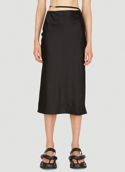 Shop Jacquemus La Jupe Notte Skirt In Black