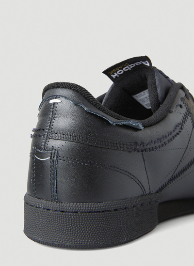 Shop Maison Margiela X Reebok Club C Trompe L'œil Sneakers In Black