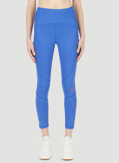 Shop Adidas By Stella Mccartney Truepurpose Logo Legg In Blue