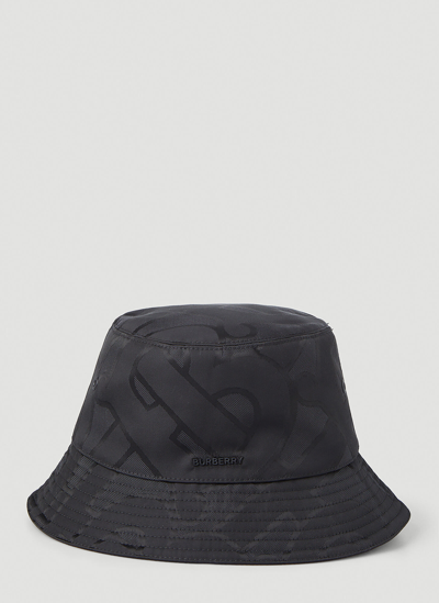 Shop Burberry Logo Jacquard Bucket Hat In Red