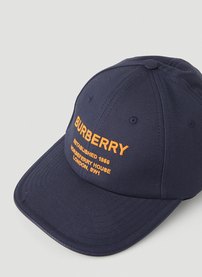 Burberry Women Logo Embroidered Baseball Cap In Blue