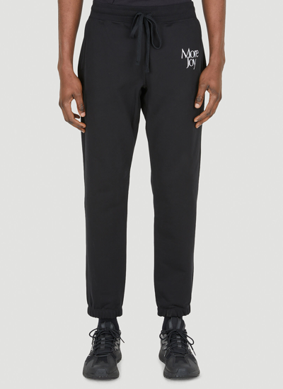 Shop More Joy Logo Embroidered Classic Track Pants In Black