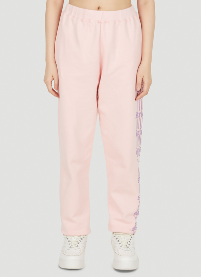 Shop Aries Column Track Pants In Pink
