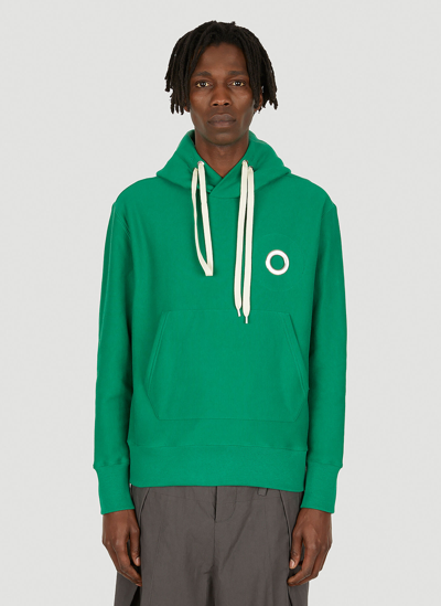 Shop Craig Green Eyelet Hooded Sweatshirt In Green