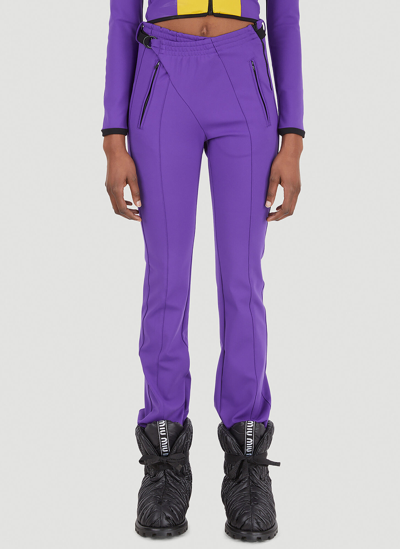 Shop Ottolinger Diagonal Track Pants In Purple