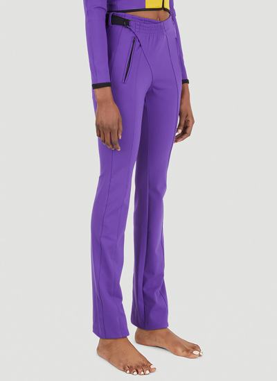 Shop Ottolinger Diagonal Track Pants In Purple