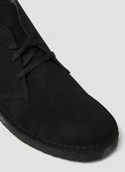 Shop Clarks Originals Desert Lace Up Boots In Black