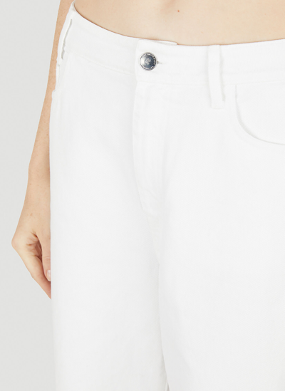 Shop Raf Simons Wide Leg Jeans In White