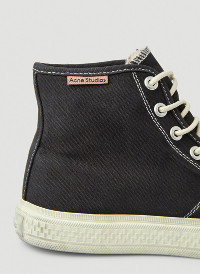 Shop Acne Studios Ballow High Top Tumbled Sneakers In Black