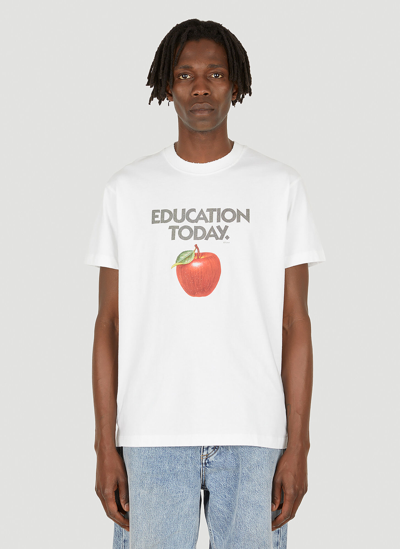 Shop Eytys Jay Education Today T-shirt In White