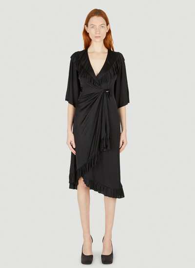Shop Vetements Blackout Jersey Wrap Dress