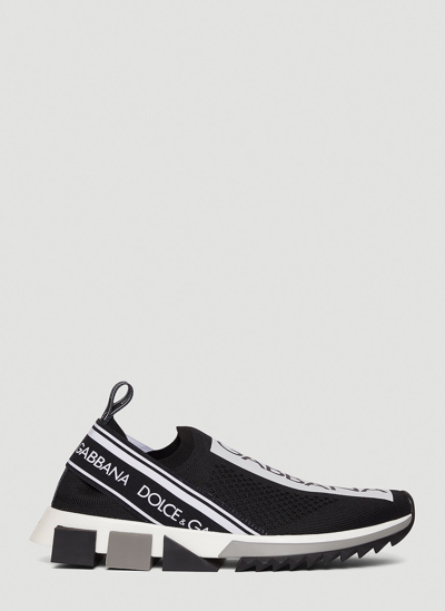 Dolce & Gabbana Sorrento Logo-print Mesh Sneakers In White | ModeSens