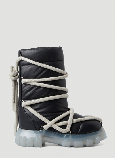 Rick Owens Lunar Tractor Padded Boots In Black | ModeSens