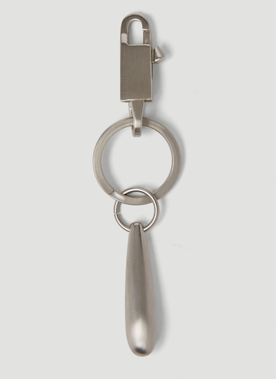Shop Rick Owens Teardrop Keycha In Silver