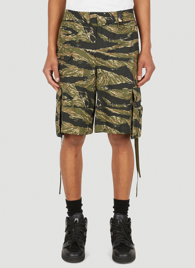 Shop Dolce & Gabbana Camouflage Shorts In Green
