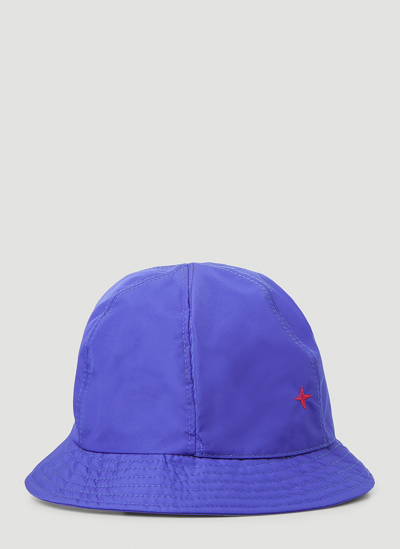 Shop Stone Island Reversible Bucket Hat In Blue