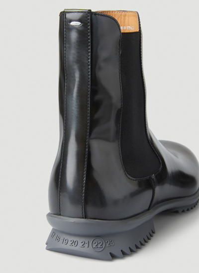 Shop Maison Margiela Brushed Chelsea Boots In Black