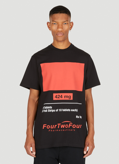 Shop 424 Logo Pharmaceuticals T-shirt In Black