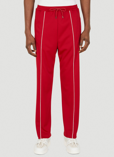 Shop 424 Stripe Track Pants In Red