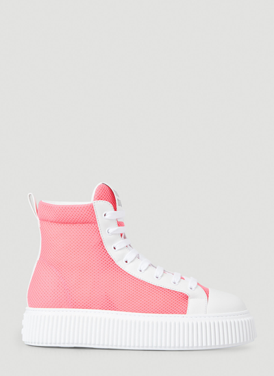 Shop Miu Miu Rete Sneakers In Pink