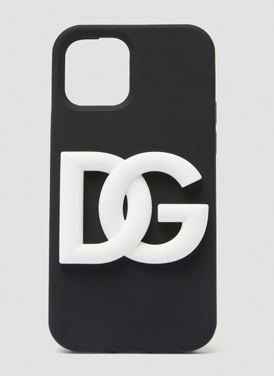 Shop Dolce & Gabbana Dg Iphone 12 Case In Black