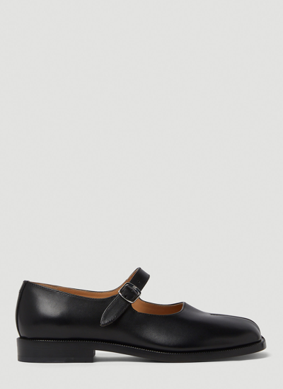 Shop Maison Margiela Mary Jane Tabi Shoes In Black