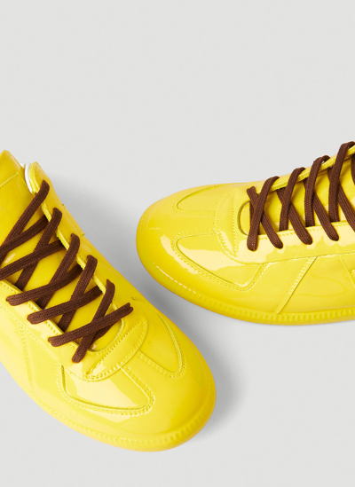 Shop Maison Margiela Replica Sneakers In Yellow
