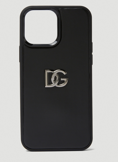 Shop Dolce & Gabbana Logo Plaque Iphone 13 Phone Case In Black