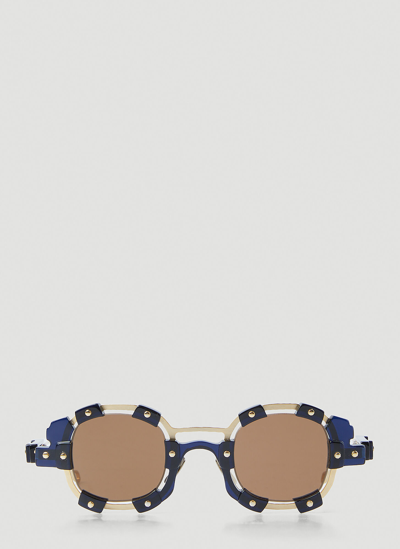 Shop Kuboraum V1 Sunglasses In Blue