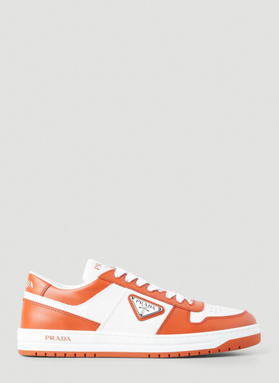 Shop Prada Downtown Sneakers In Orange